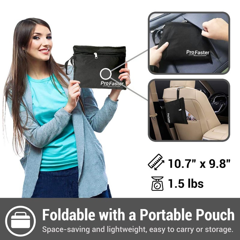 ProFaster Car Seat Travel Bag Backpack for Air Travel - Karfast Universal Infant Carseat Gate Check Bag Cover for Airplane, Foldable with Pouch, Black - Image 5
